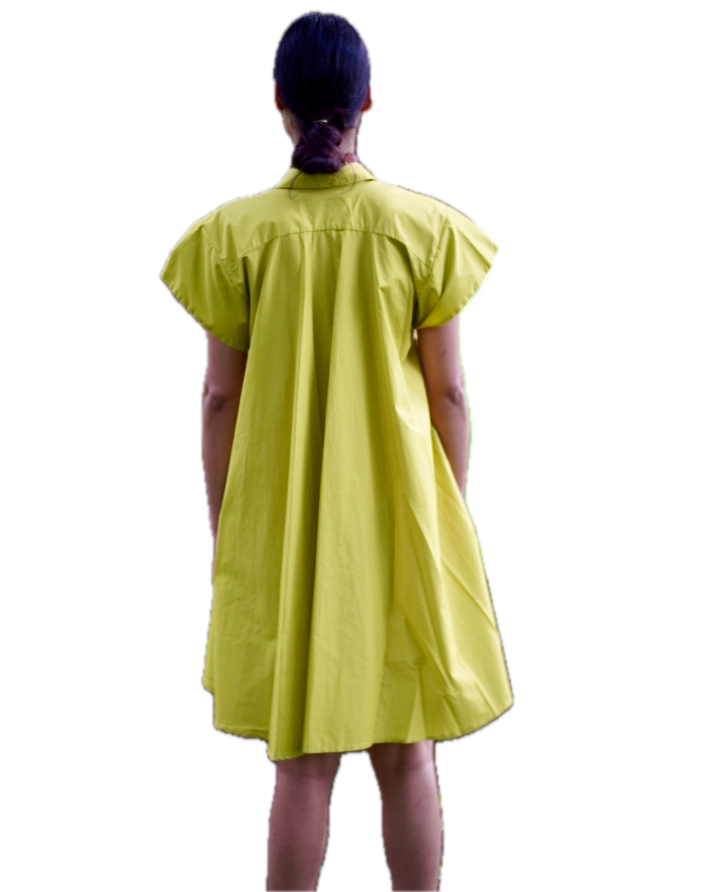 Vestido camisero oversized  Verde limon [RV1039]